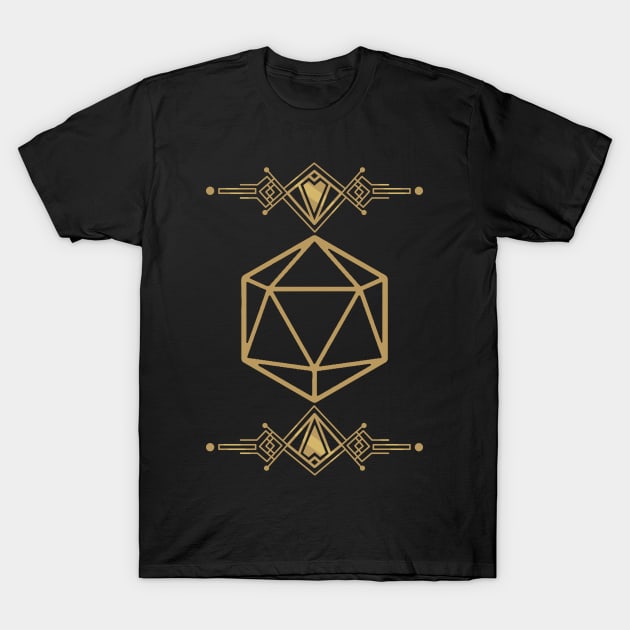 Art Deco D20 2 T-Shirt by MimicGaming